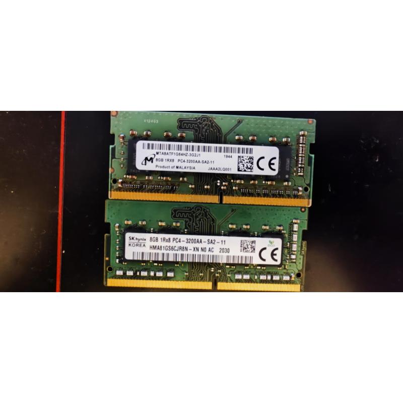 8GB 1Rx8 PC4-3200AA-SA2-11 x2st (16GB DDR4)